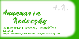 annamaria nedeczky business card